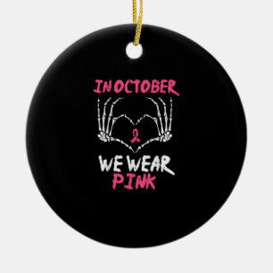 Décoration En Céramique Cancer du sein Squelette Coeur de la main Nous por