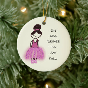 Décoration En Céramique Cancer du sein - Un Noël personnalisable