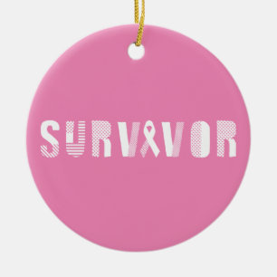 Décoration En Céramique Cancer du survivant Ruban Inspiration Motivationne