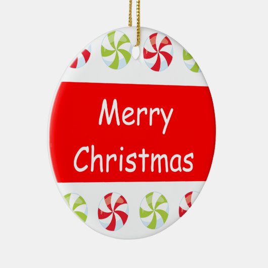 Décoration En Céramique Candy Noël Keepsaké avec l'année (Droite)