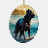 Décoration En Céramique Cane Corso Beach Surf Peinture (Droite)