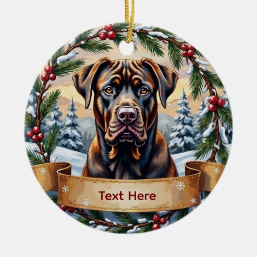 Décoration En Céramique Cane Corso Christmas Ornament (Devant)