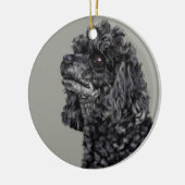 Décoration En Céramique Caniche gris (Gauche)