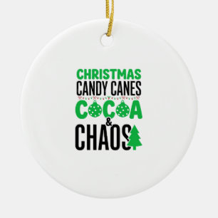 Décoration En Céramique Canne de Noël au Cacao Chaos Design