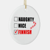 Décoration En Céramique Canne en bonbons finlandaise gentille méchante (Droite)