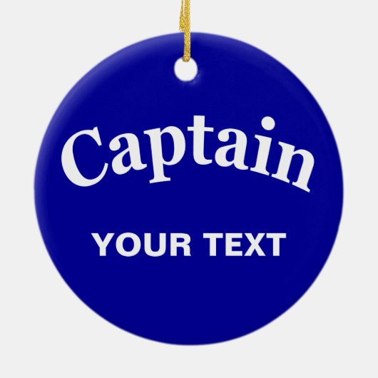 DÉCORATION EN CÉRAMIQUE CAPITAINE FAIT SUR COMMANDE (Dos)