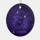 Décoration En Céramique Capricorne de violet zodiaque | Horoscope astrolog (Gauche)