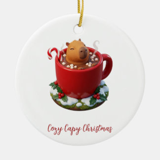 Décoration En Céramique Capy Noël Coquet Bain au Cacao