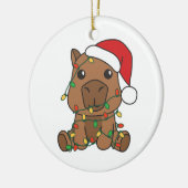 Décoration En Céramique Capybara Noël Animaux d'hiver (Gauche)