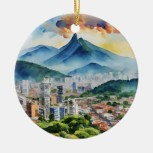 Décoration En Céramique Caracas Venezuela Aquarelle