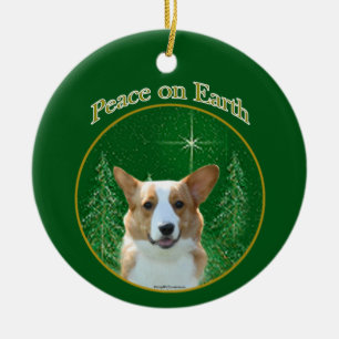 Décoration En Céramique Cardigan Welsh Corgi Peace