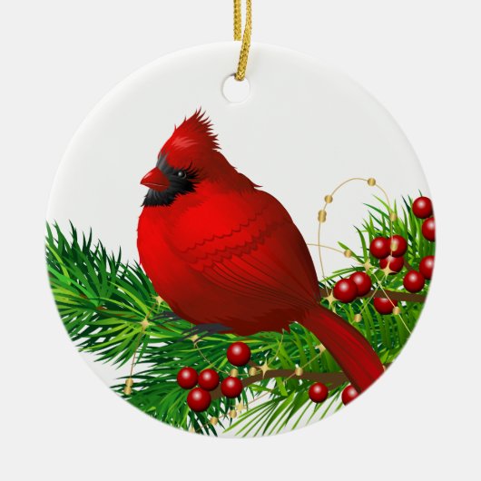 Décoration En Céramique Cardinal Ceramic Ornament (Devant)