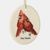 Décoration En Céramique Cardinal Couple (Droite)