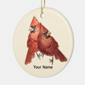 Décoration En Céramique Cardinal Couple (Gauche)