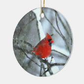 Décoration En Céramique Cardinal dans la neige (Gauche)