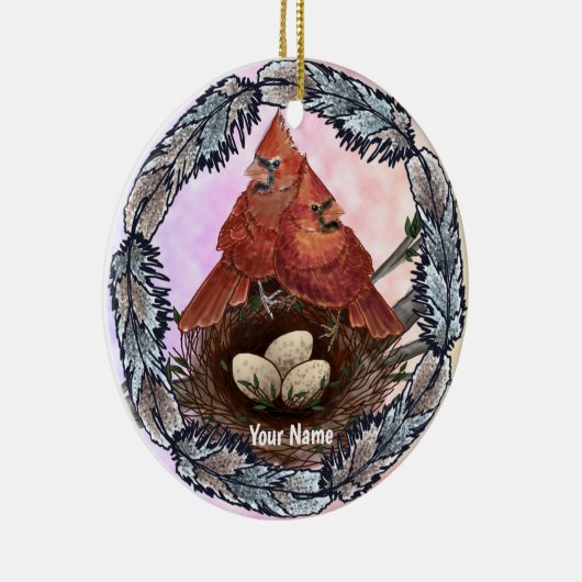 Décoration En Céramique Cardinal Nest (Droite)