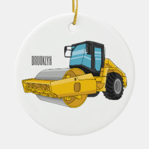 Décoration En Céramique Caricature à rouleaux de route