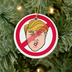 Décoration En Céramique Caricature ANTI DONALD - Anti-Trump -