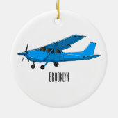 Décoration En Céramique Caricature d'avion à voilure fixe (Dos)