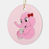 Décoration En Céramique Caricature de fille d'éléphant mignon (Gauche)