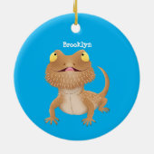 Décoration En Céramique Caricature de lézard de dragon à barbe (Dos)