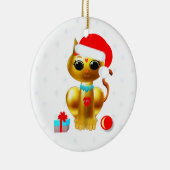 Décoration En Céramique Caricature de Noël en chaton (Droite)