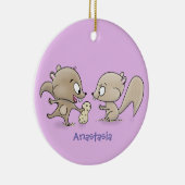 Décoration En Céramique Caricature d'écureuils marrants (Droite)