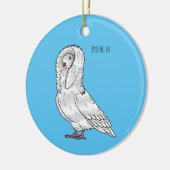 Décoration En Céramique Caricature d'oiseau pigeon Jacobin (Gauche)