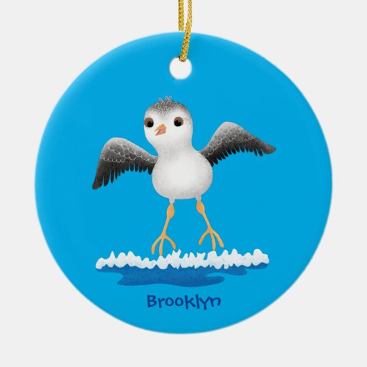 Décoration En Céramique Caricature en bécasseau mignon  (Devant)