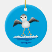 Décoration En Céramique Caricature en bécasseau mignon  (Dos)