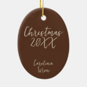 Décoration En Céramique Carolina Wren Peinture d'oiseaux sur mesure Année (Dos)