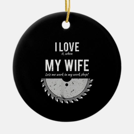 Décoration En Céramique Carpenter Funny Wood Working Cadeau Noël (Devant)