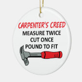 Décoration En Céramique Carpenter's Creed (Gauche)