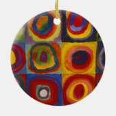 Décoration En Céramique Carrés avec cercles concentriques (Dos)