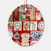 Décoration En Céramique Carrés de l'illustration de Noël (Gauche)