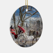 Décoration En Céramique Carriage Horses à Central Park Snow (Droite)