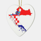 Décoration En Céramique Carte de drapeau de la Croatie (Gauche)