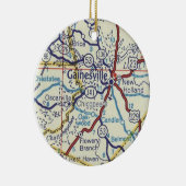 Décoration En Céramique Carte de Gainesville Géorgie (Droite)