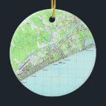Décoration En Céramique Carte de Myrtle Beach du nord la Caroline du Sud<br><div class="desc">C'est une carte de Myrtle Beach du nord la Caroline du Sud à l'origine produite en 1990.</div>