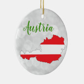 Décoration En Céramique Carte du drapeau autrichien (Droite)