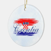 Décoration En Céramique Carte du drapeau de la Croatie (Gauche)