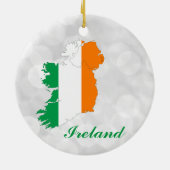 Décoration En Céramique Carte du drapeau irlandais (Dos)