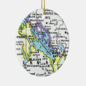 Décoration En Céramique Carte du lac Winnipesaukee (Droite)