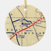 Décoration En Céramique Carte du Midland TX 1948 (Devant)