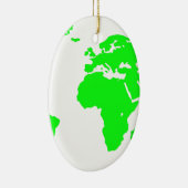 Décoration En Céramique Carte du monde blanc vert (Droite)