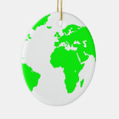 Décoration En Céramique Carte du monde blanc vert (Droite)