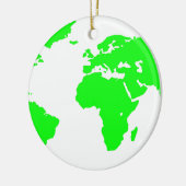 Décoration En Céramique Carte du monde blanc vert (Gauche)