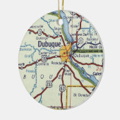 Décoration En Céramique Carte IA Dubuque (Gauche)