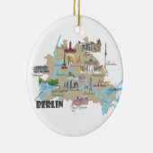 Décoration En Céramique Carte préférée de Berlin avec des points (Droite)