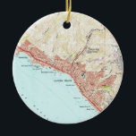Décoration En Céramique Carte vintage de Laguna Beach la Californie (1965)<br><div class="desc">C'est une carte vintage de Laguna Beach la Californie à l'origine produite en 1965.</div>
